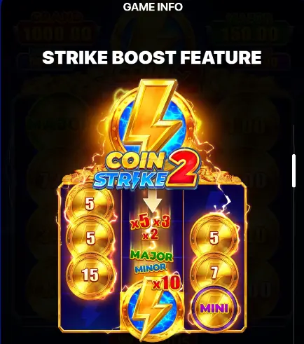 Beispiel einer Strike Boost Funktion im Spielmenü